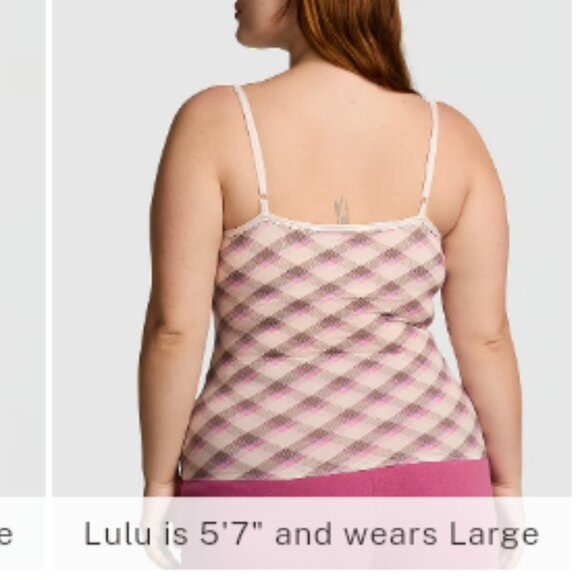 Victoria's Secret PINK Base Stretch Cami SHELF BRA Layering Tank Top Small - Picture 4 of 4